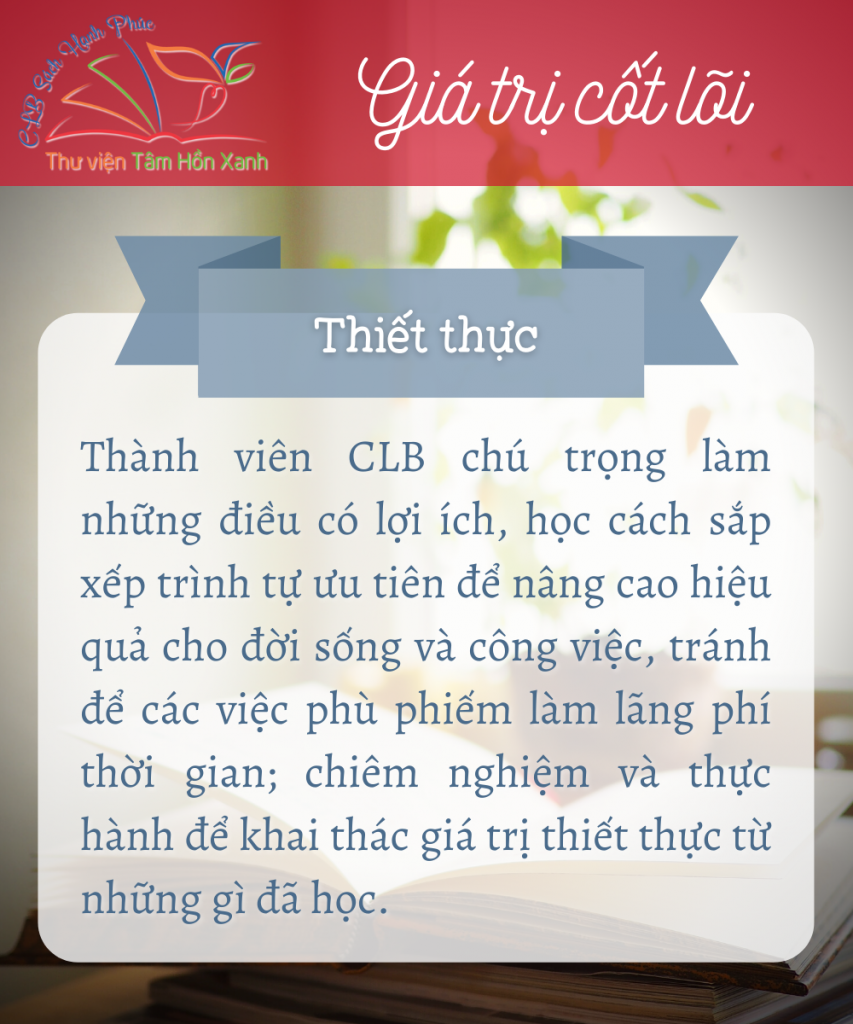 Tuần giá trị #04: THIẾT THỰC